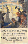 "Food Will Win the War" Poster from WWI